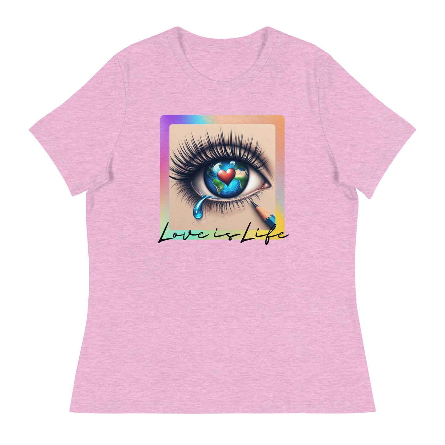 Lockeres Damen-T-Shirt - Love is Life 3