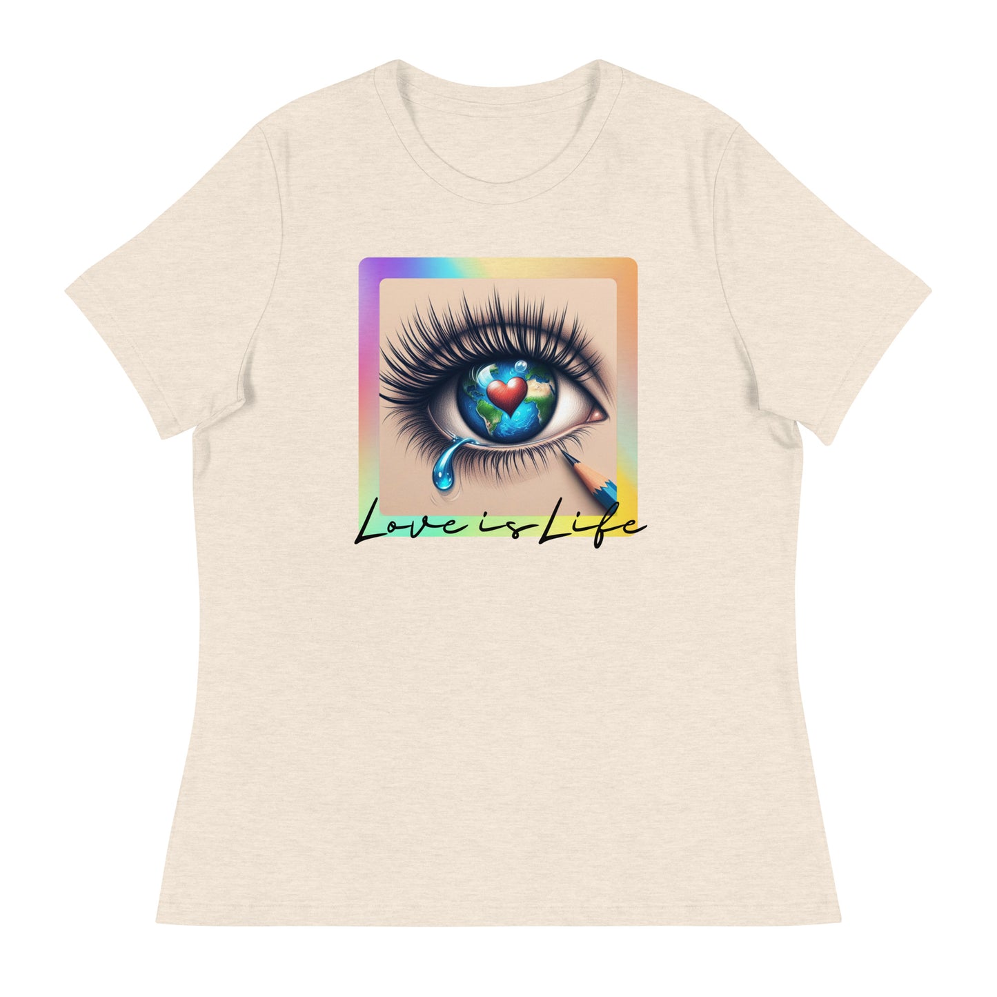 Lockeres Damen-T-Shirt - Love is Life 3