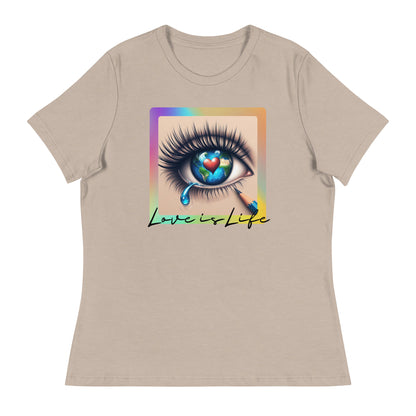 Lockeres Damen-T-Shirt - Love is Life 3