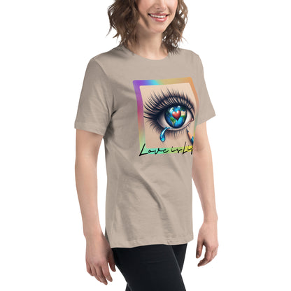 Lockeres Damen-T-Shirt - Love is Life 3