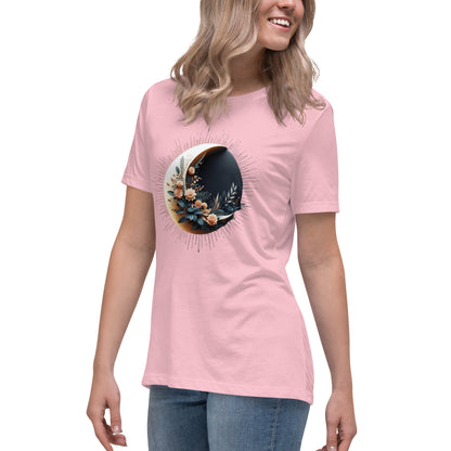 Lockeres Damen-T-Shirt:Monddesign