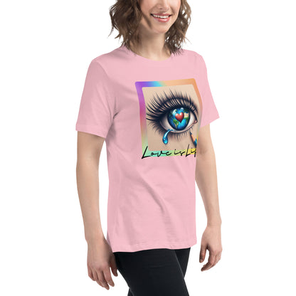 Lockeres Damen-T-Shirt - Love is Life 3