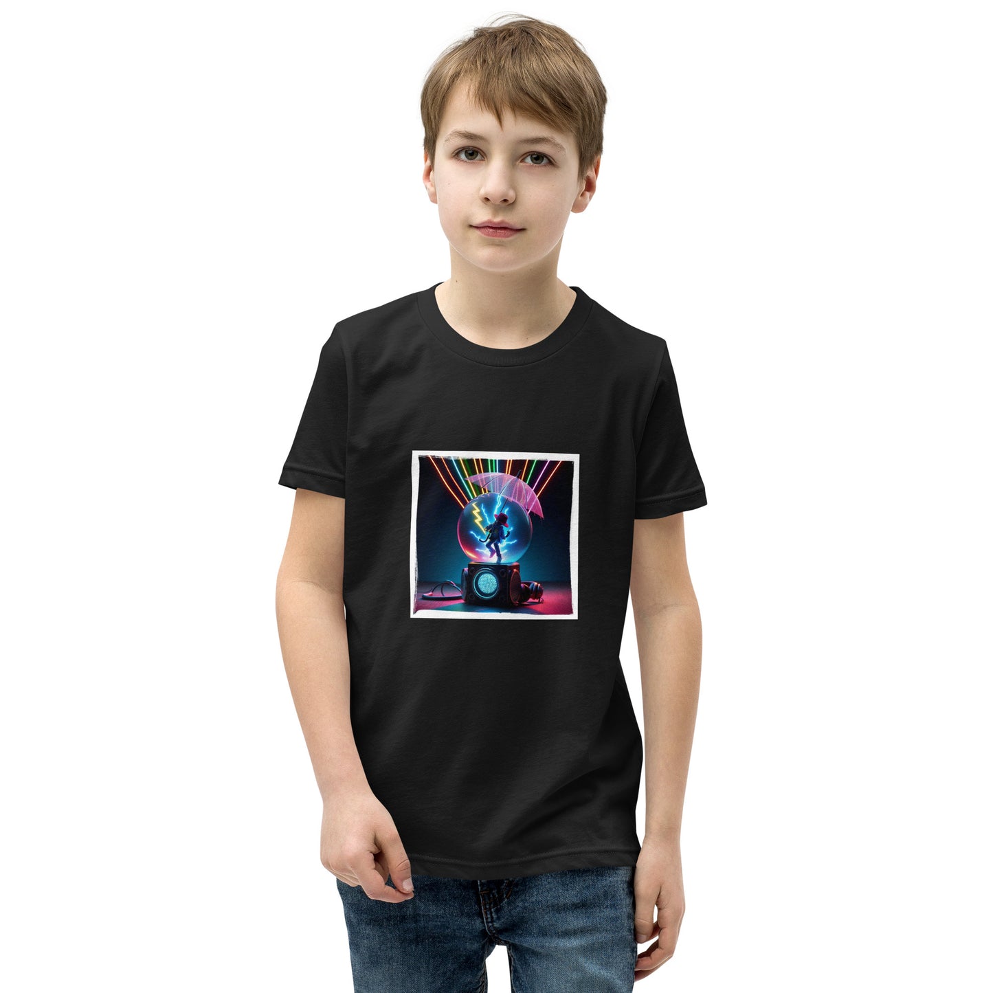 Dieses kurzärmeliges T-Shirt für Ihr Kind bringt Spaß am Rausgehen.